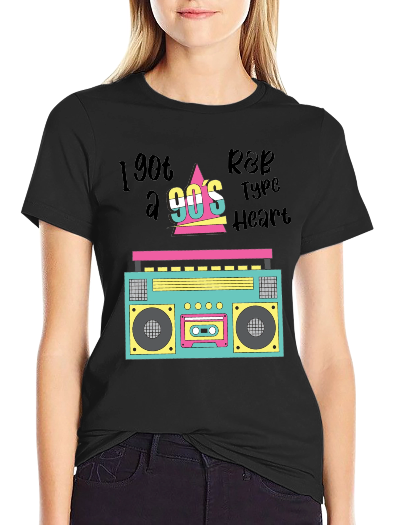 Retro 90s Boombox Graphic Tee
