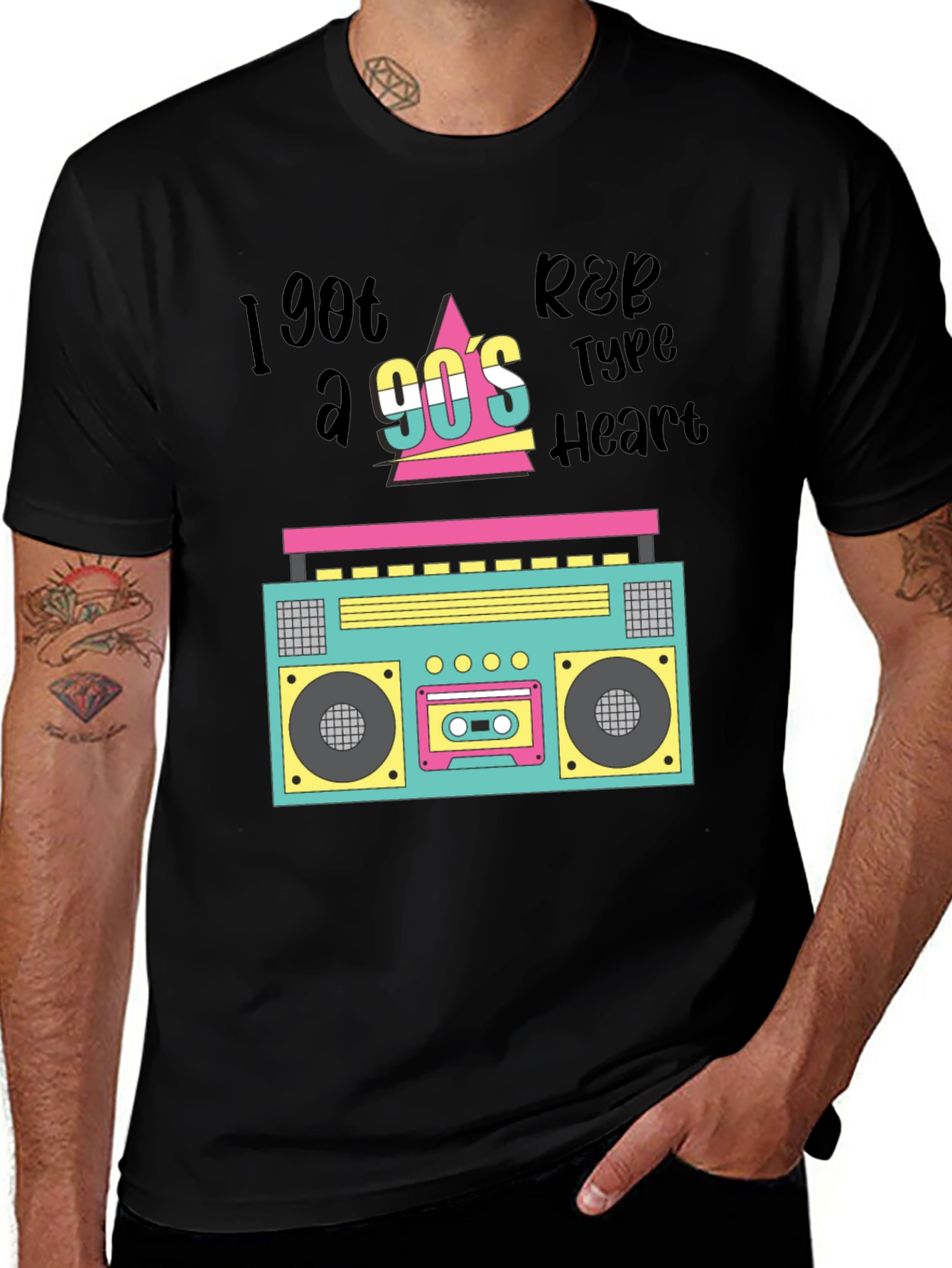 Retro 90s Boombox Graphic Tee