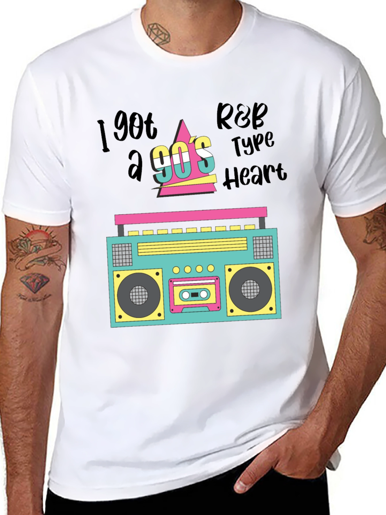 Retro 90s Boombox Graphic Tee
