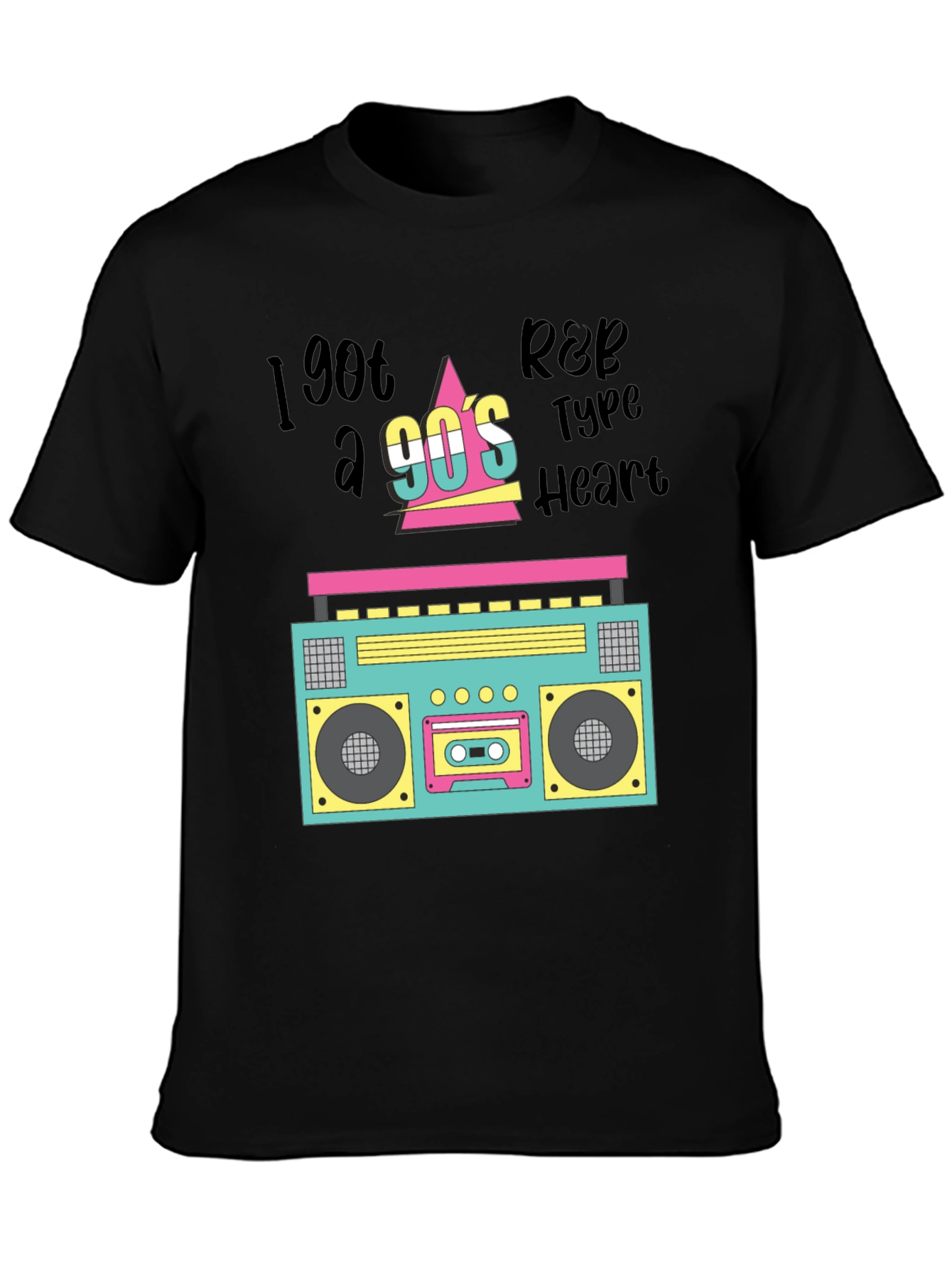 Retro 90s Boombox Graphic Tee