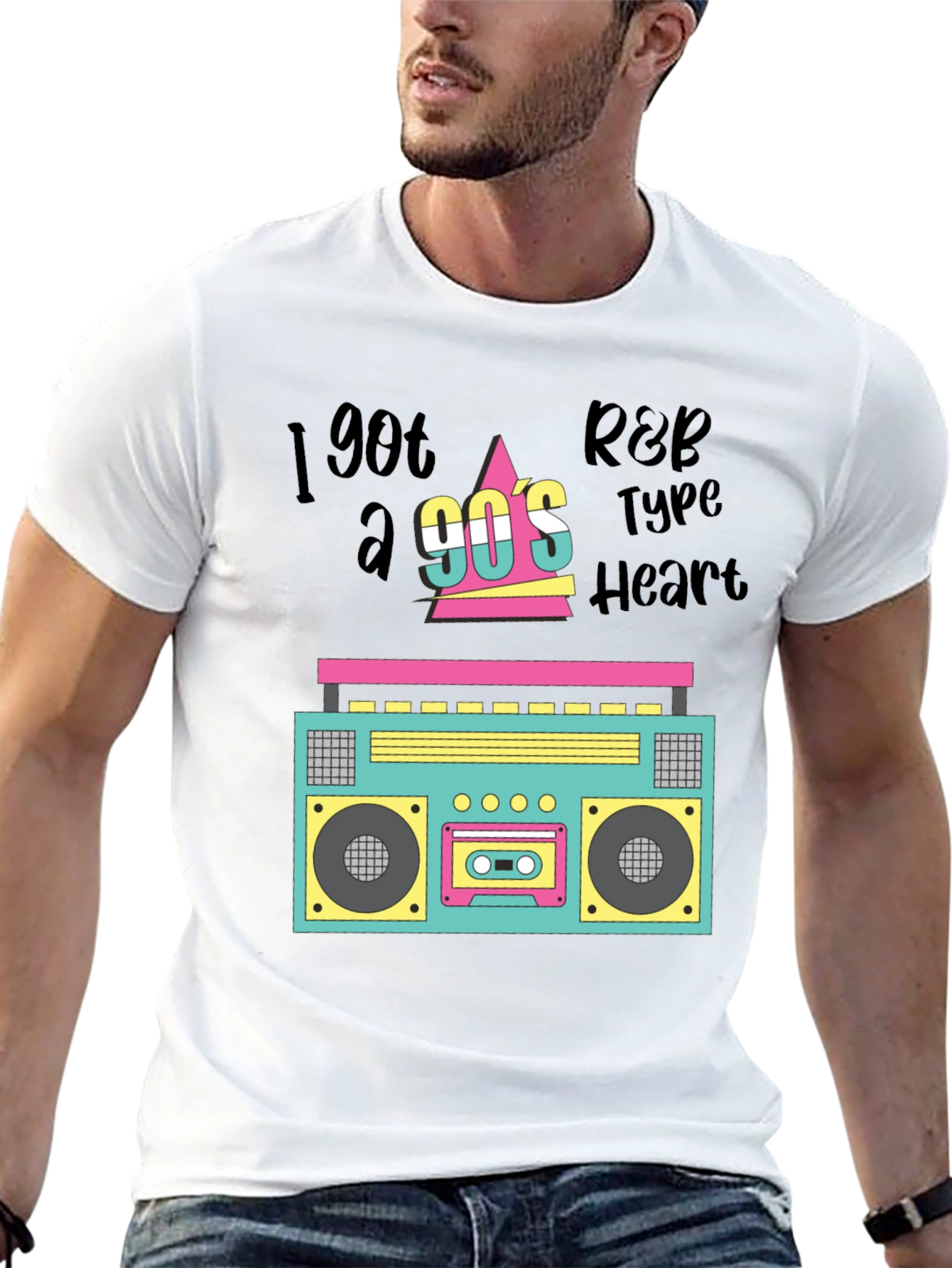Retro 90s Boombox Graphic Tee