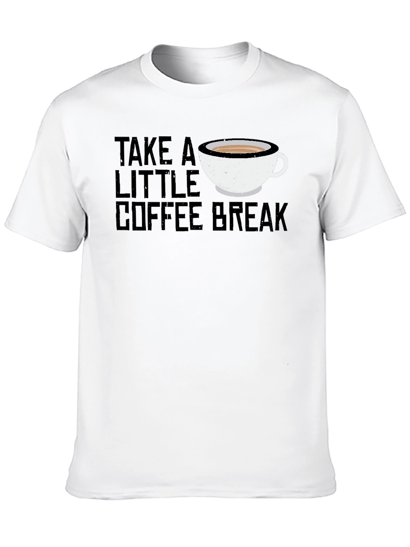 Take A Little Coffee Break Black T-Shirt