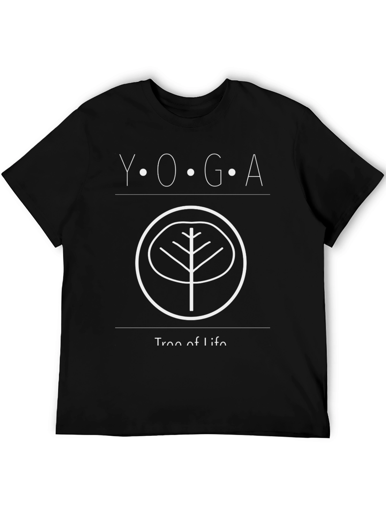 Yoga Tree of Life Graphic T-Shirt - Black