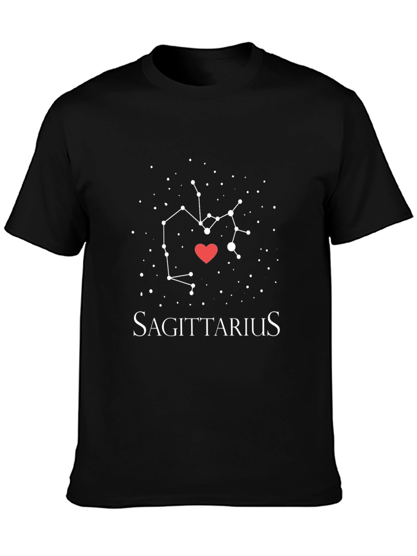 Sagittarius Constellation Graphic Tee - Black