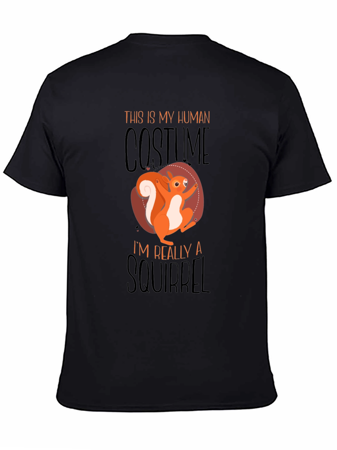 Squirrel Costume Graphic T-Shirt - Novelty Halloween Tee