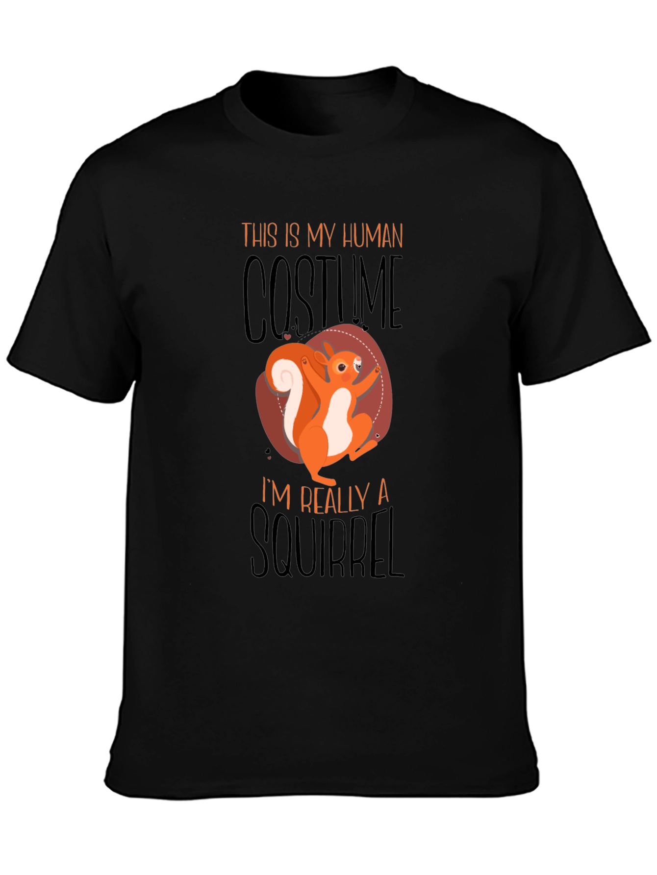 Squirrel Costume Graphic T-Shirt - Novelty Halloween Tee