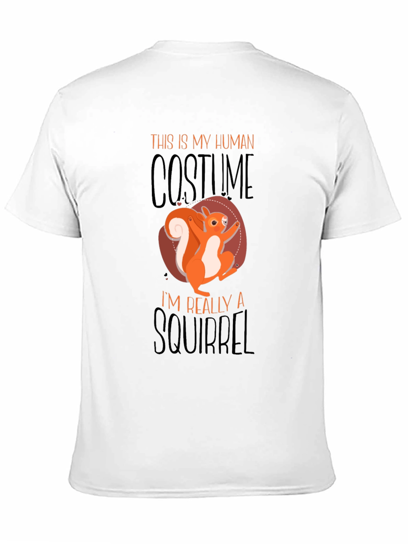 Squirrel Costume Graphic T-Shirt - Novelty Halloween Tee