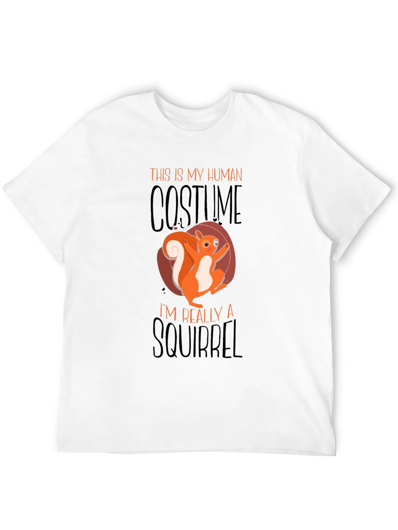 Squirrel Costume Graphic T-Shirt - Novelty Halloween Tee