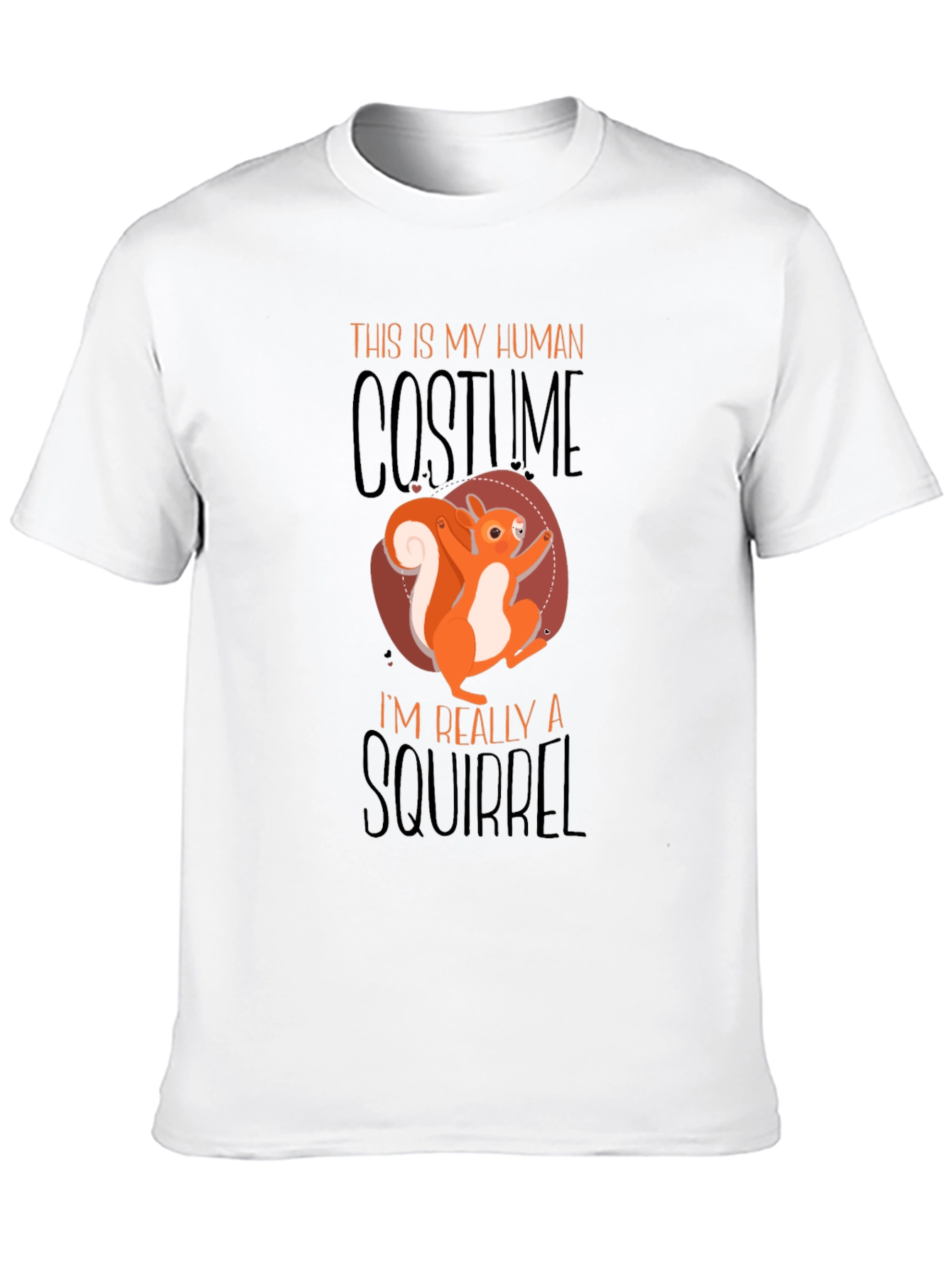 Squirrel Costume Graphic T-Shirt - Novelty Halloween Tee