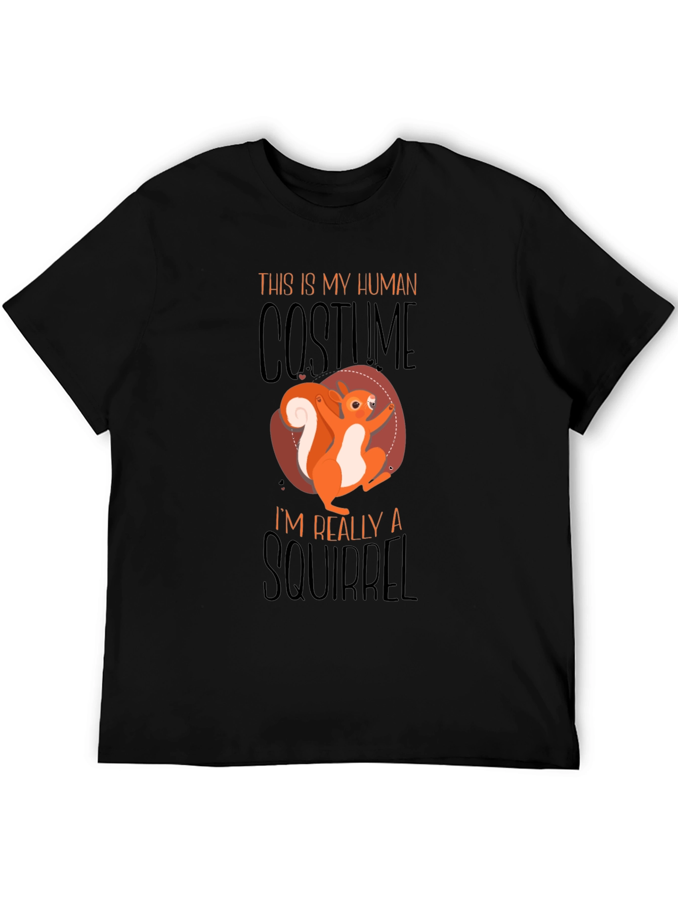 Squirrel Costume Graphic T-Shirt - Novelty Halloween Tee