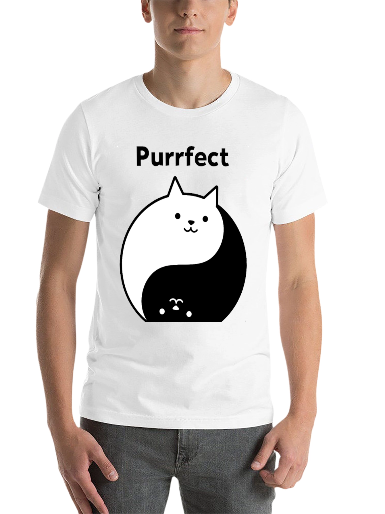 Yin Yang Cat T-Shirt - Purrfect Balance Tee
