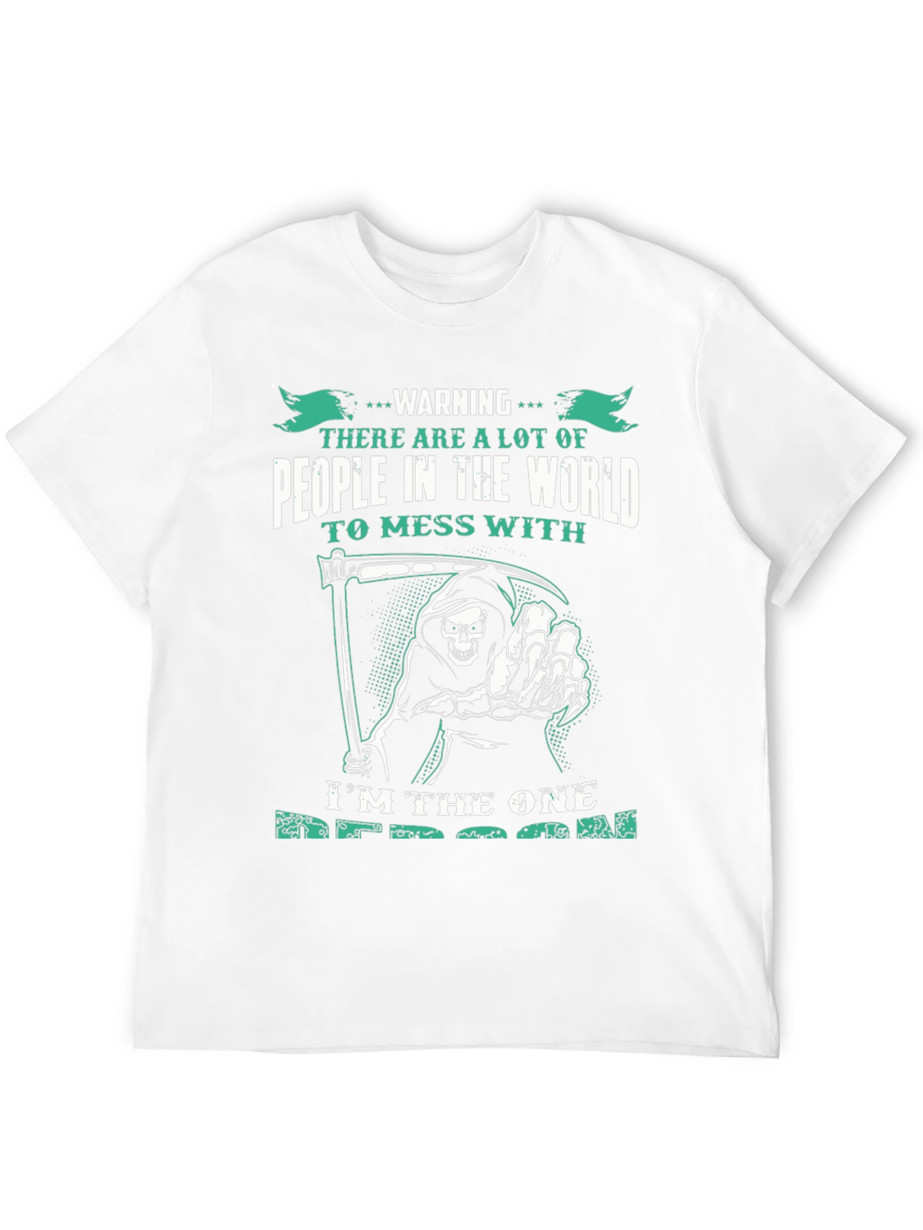 Warning Grim Reaper Graphic T-Shirt