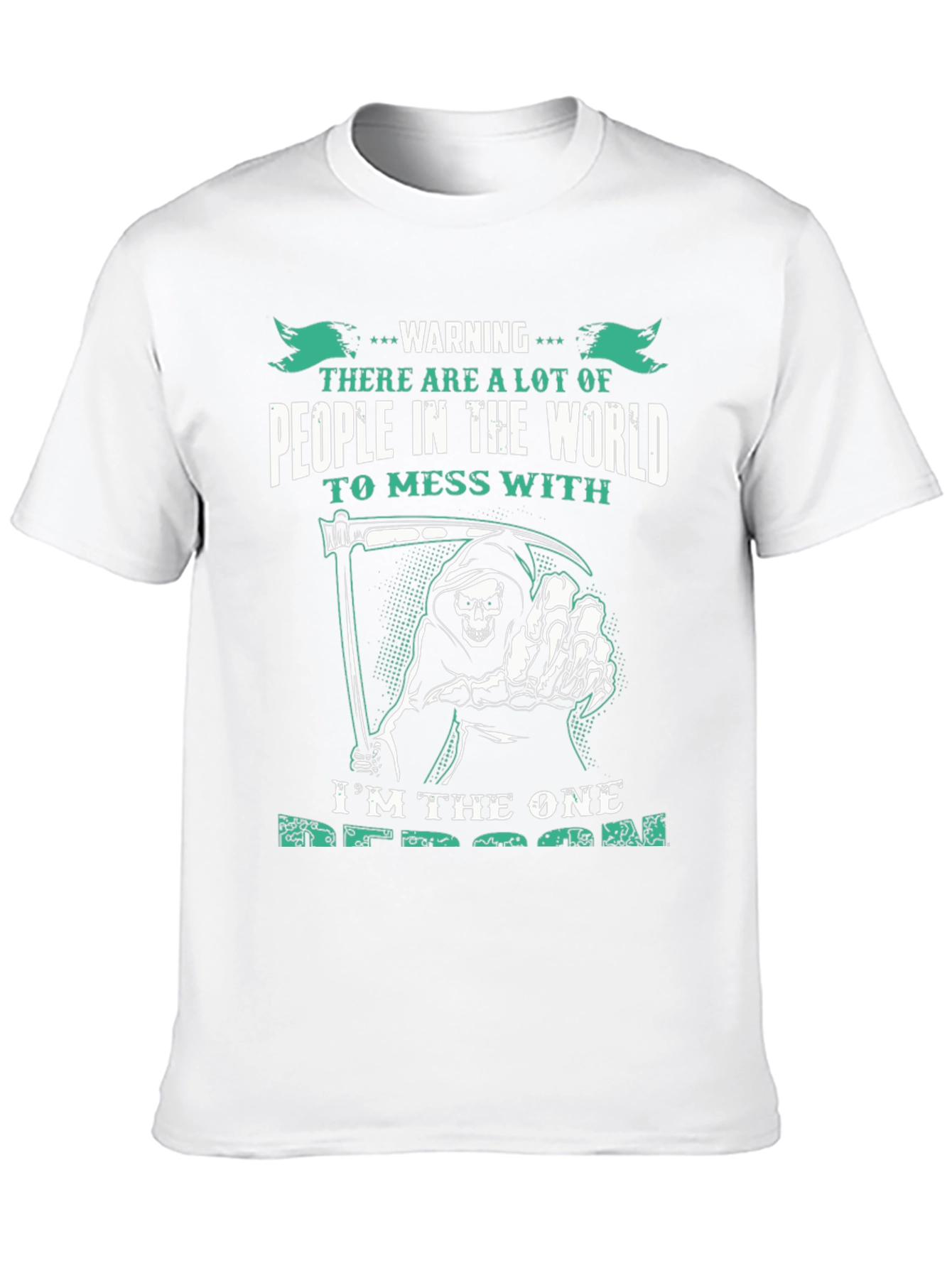 Warning Grim Reaper Graphic T-Shirt
