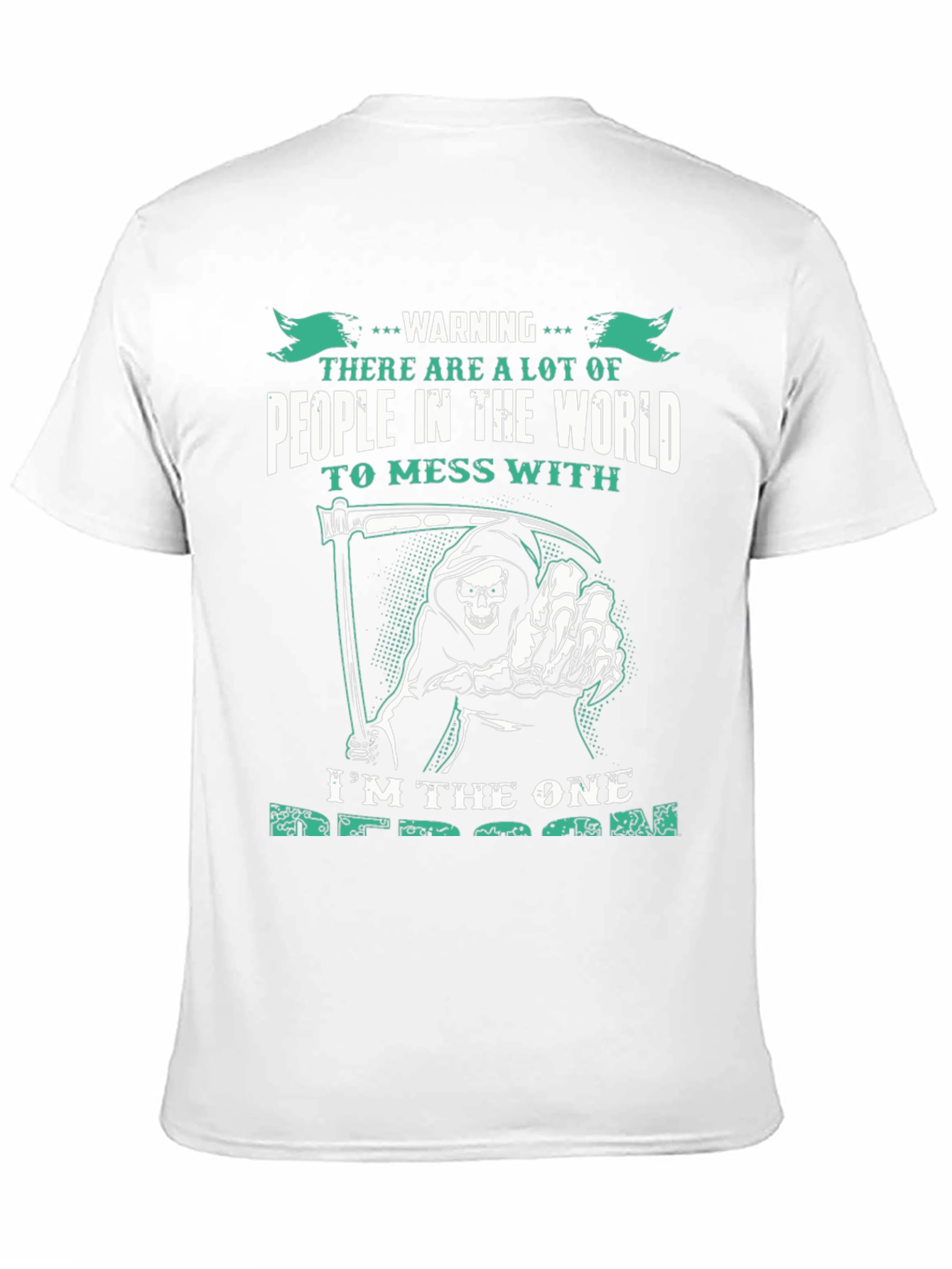 Warning Grim Reaper Graphic T-Shirt