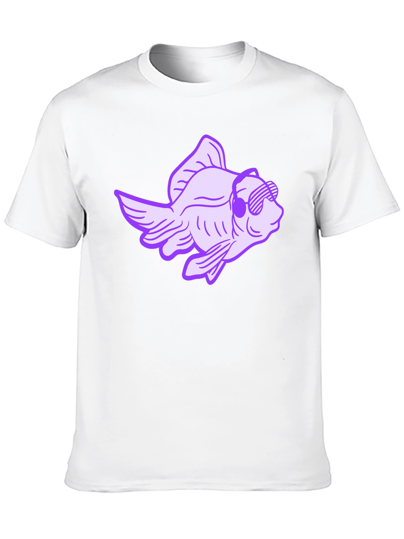 Cool Fish Graphic Tee - Black Cotton T-Shirt