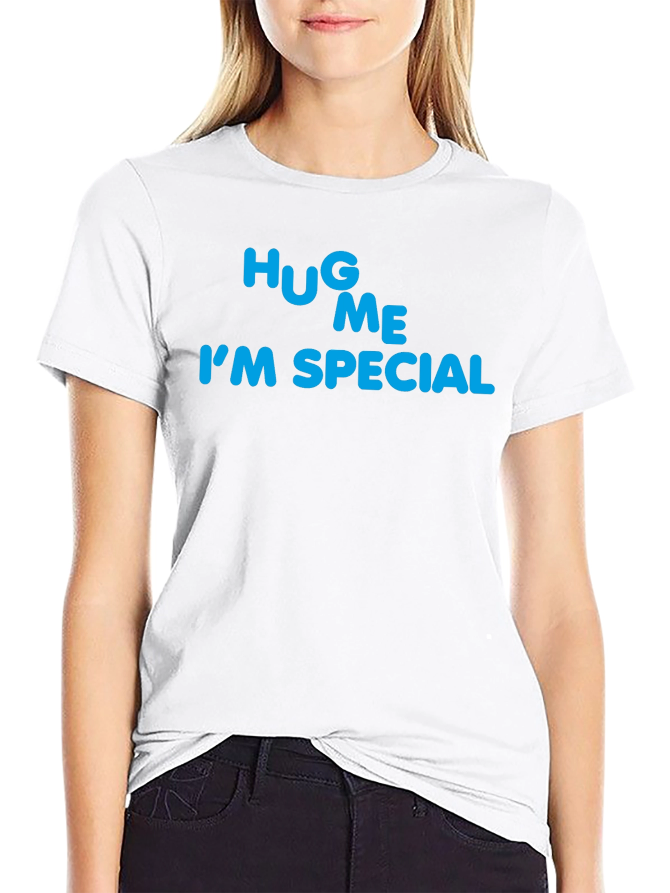 Hug Me Im Special Black T-Shirt