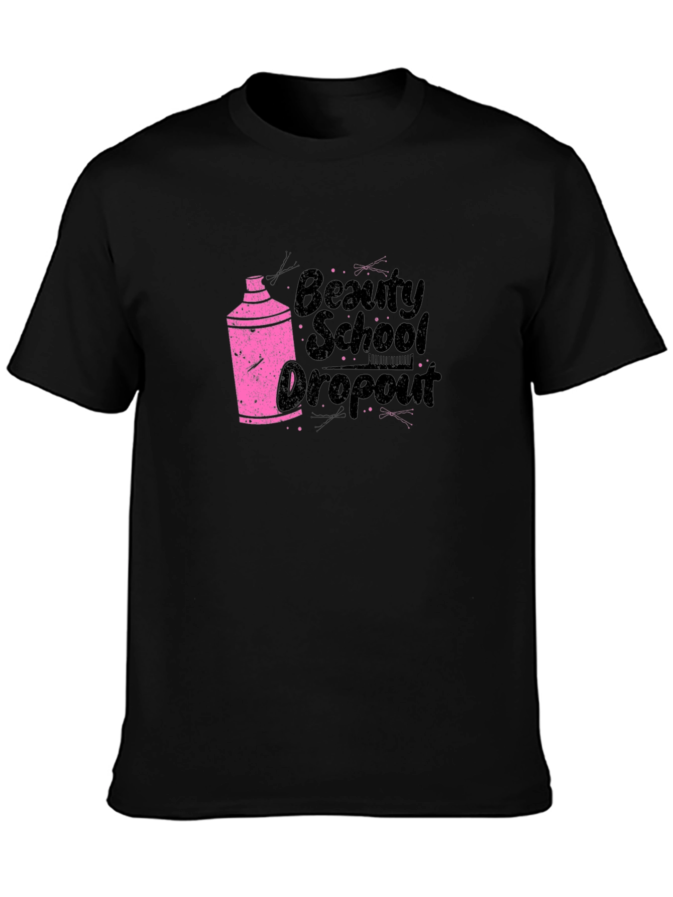 Beauty School Dropout Tee - Pink Spray Can Design