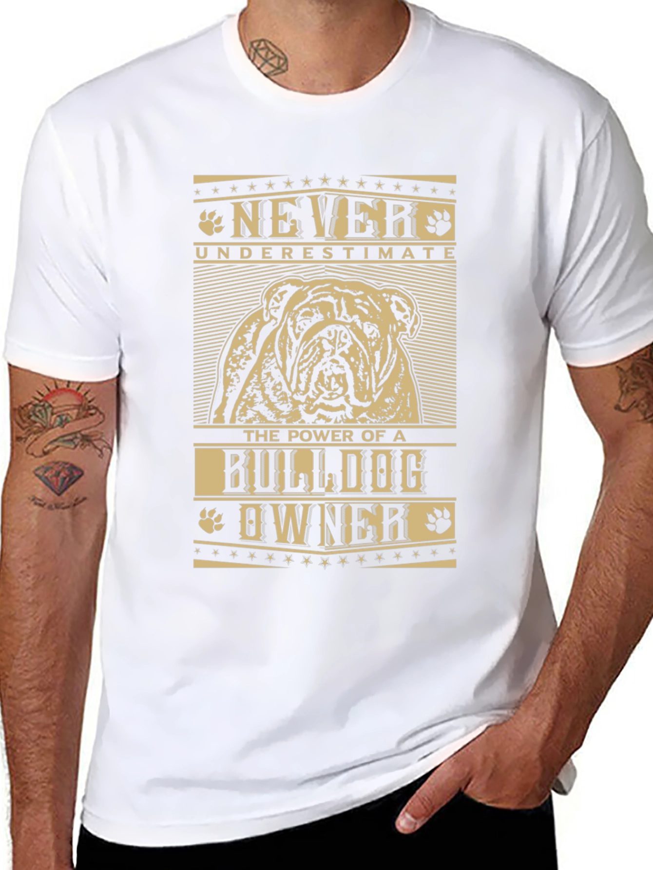 Bulldog Owner T-Shirt - Never Underestimate the Power
