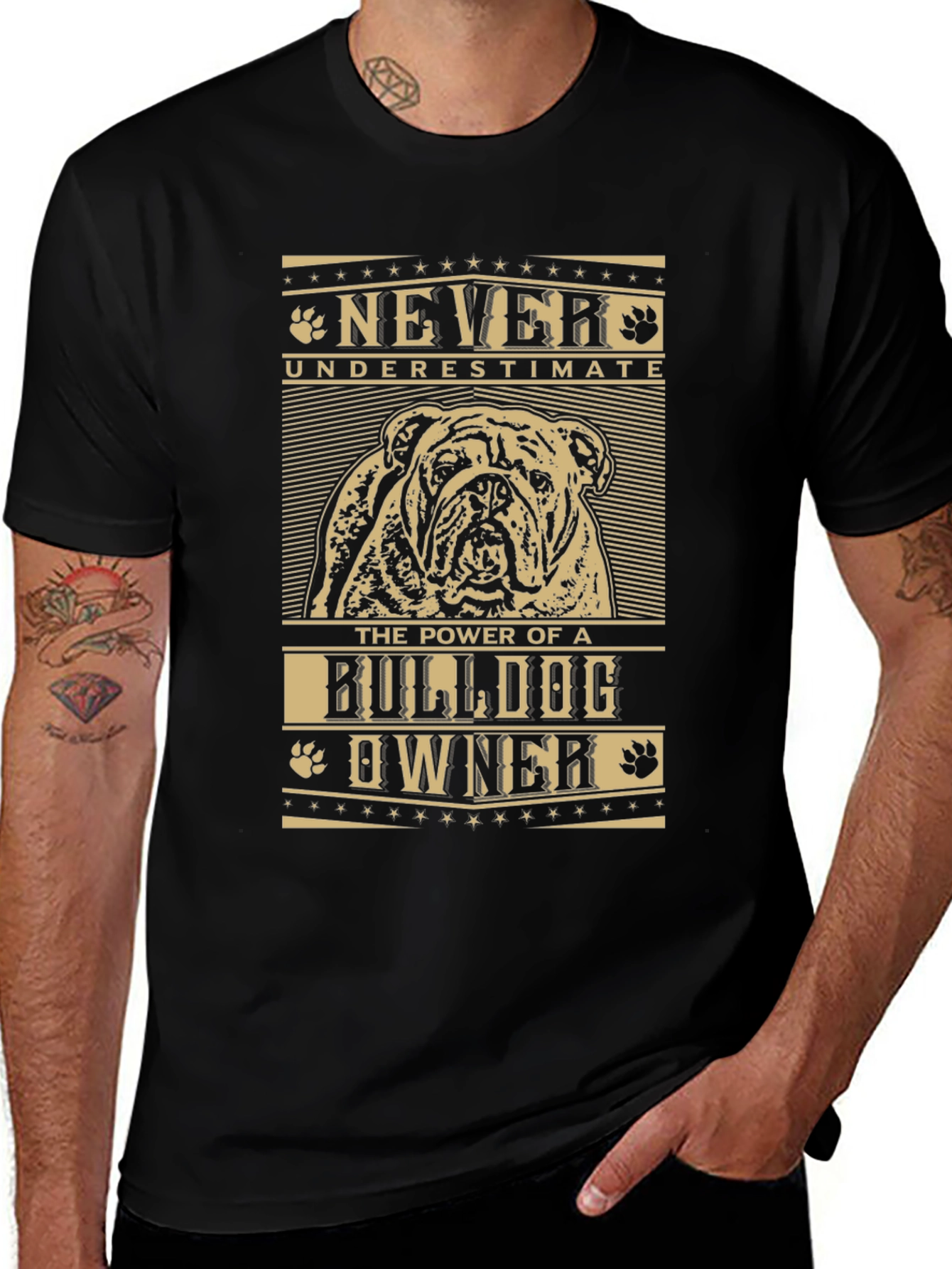 Bulldog Owner T-Shirt - Never Underestimate the Power