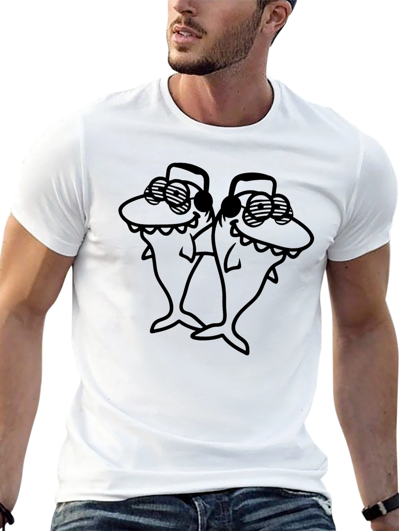 Cool Shark Duo Black T-Shirt