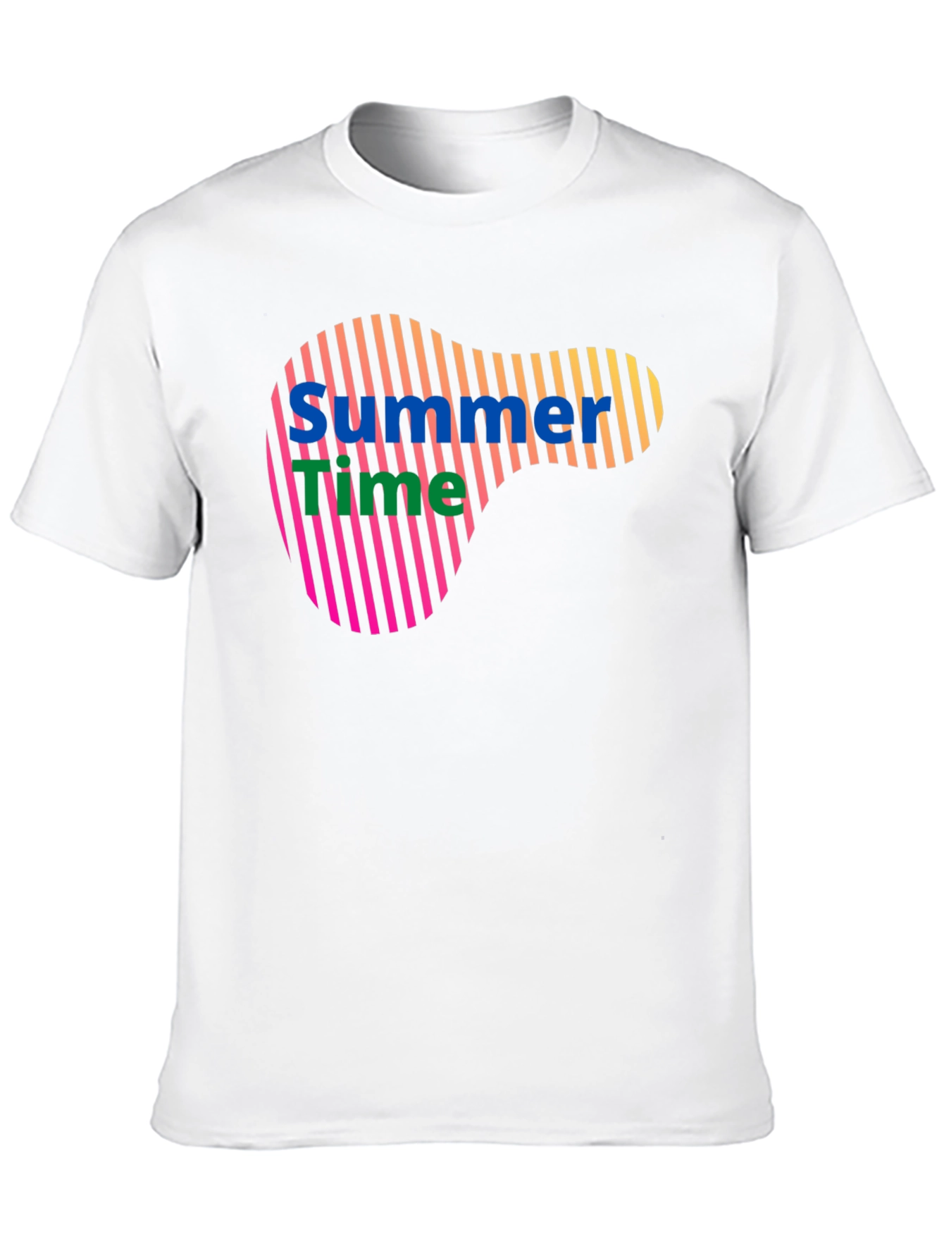 Summer Time Graphic Black T-Shirt
