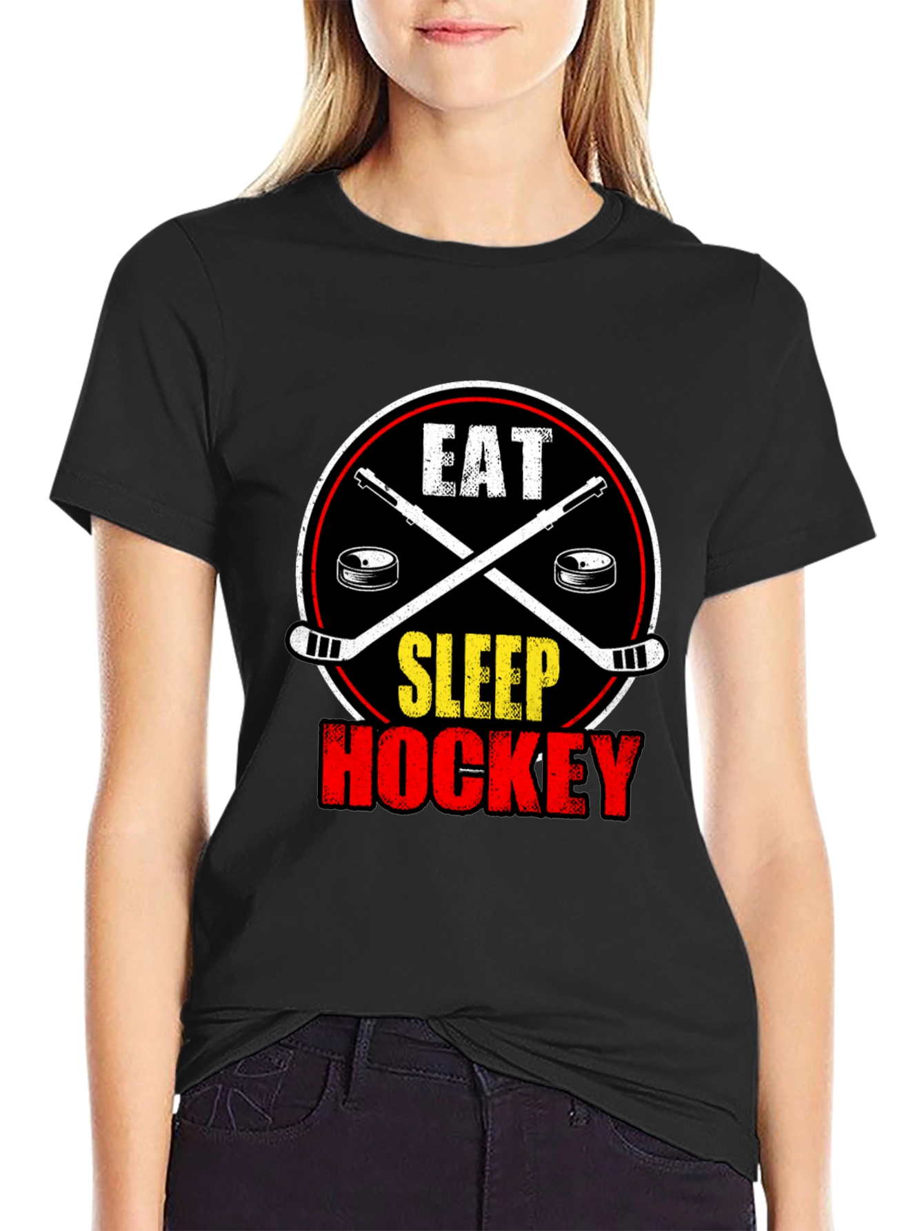 Eat Sleep Hockey Graphic T-Shirt