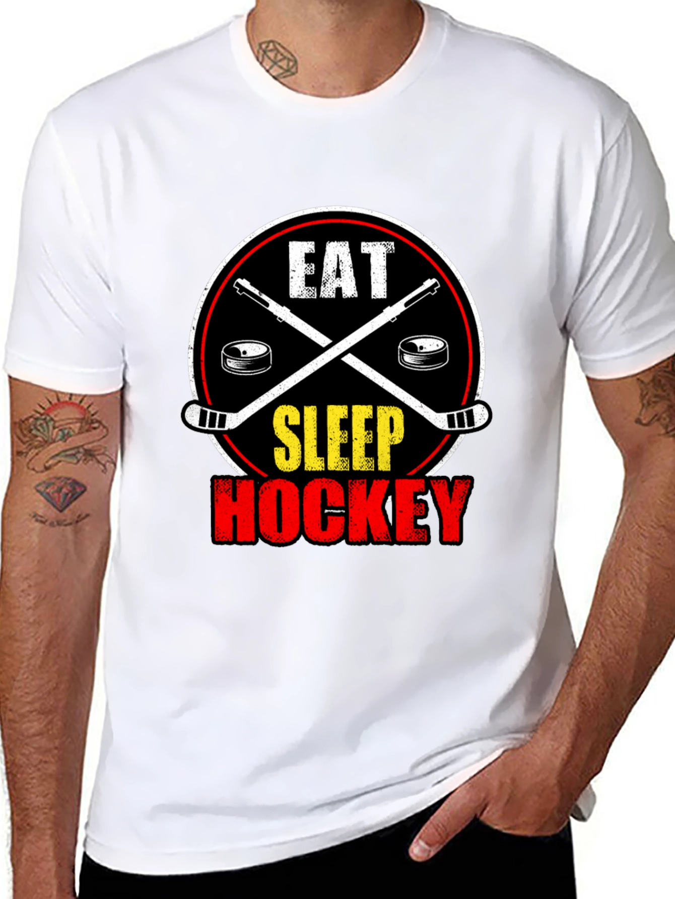 Eat Sleep Hockey Graphic T-Shirt