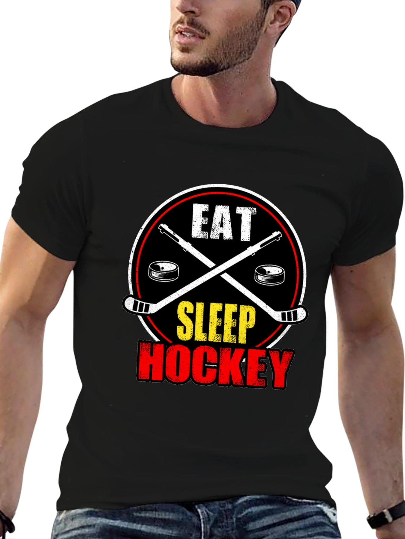 Eat Sleep Hockey Graphic T-Shirt