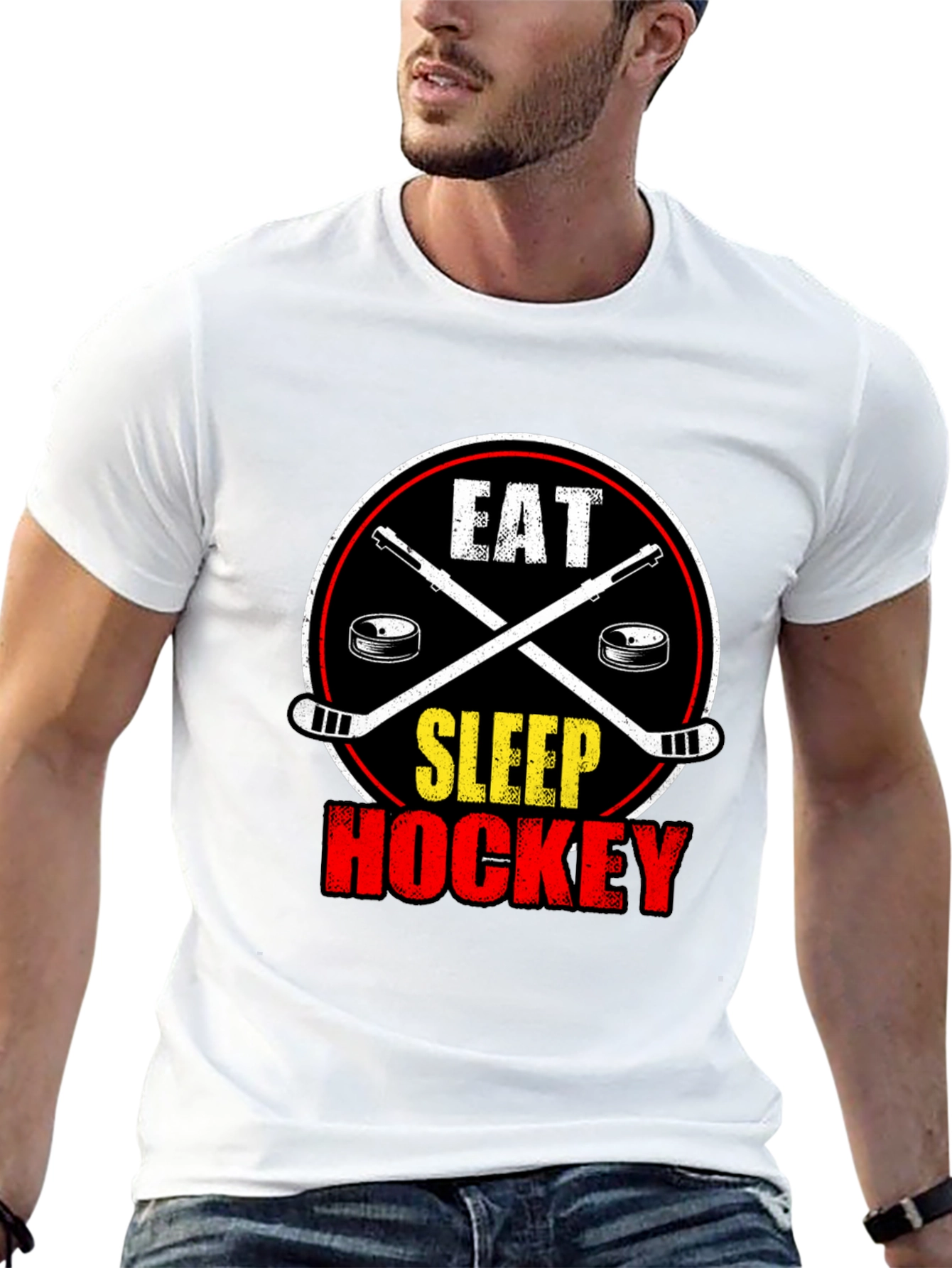 Eat Sleep Hockey Graphic T-Shirt