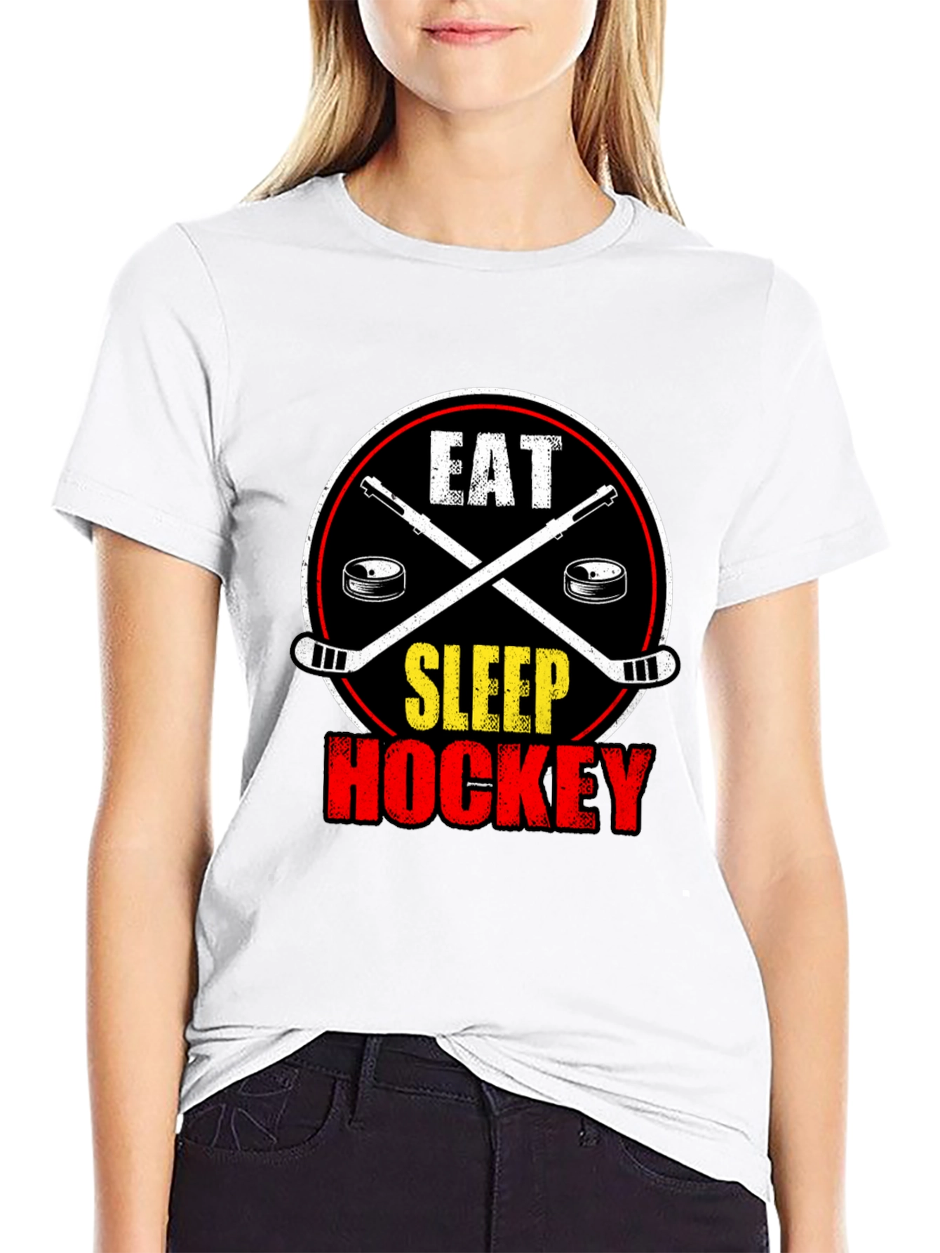 Eat Sleep Hockey Graphic T-Shirt