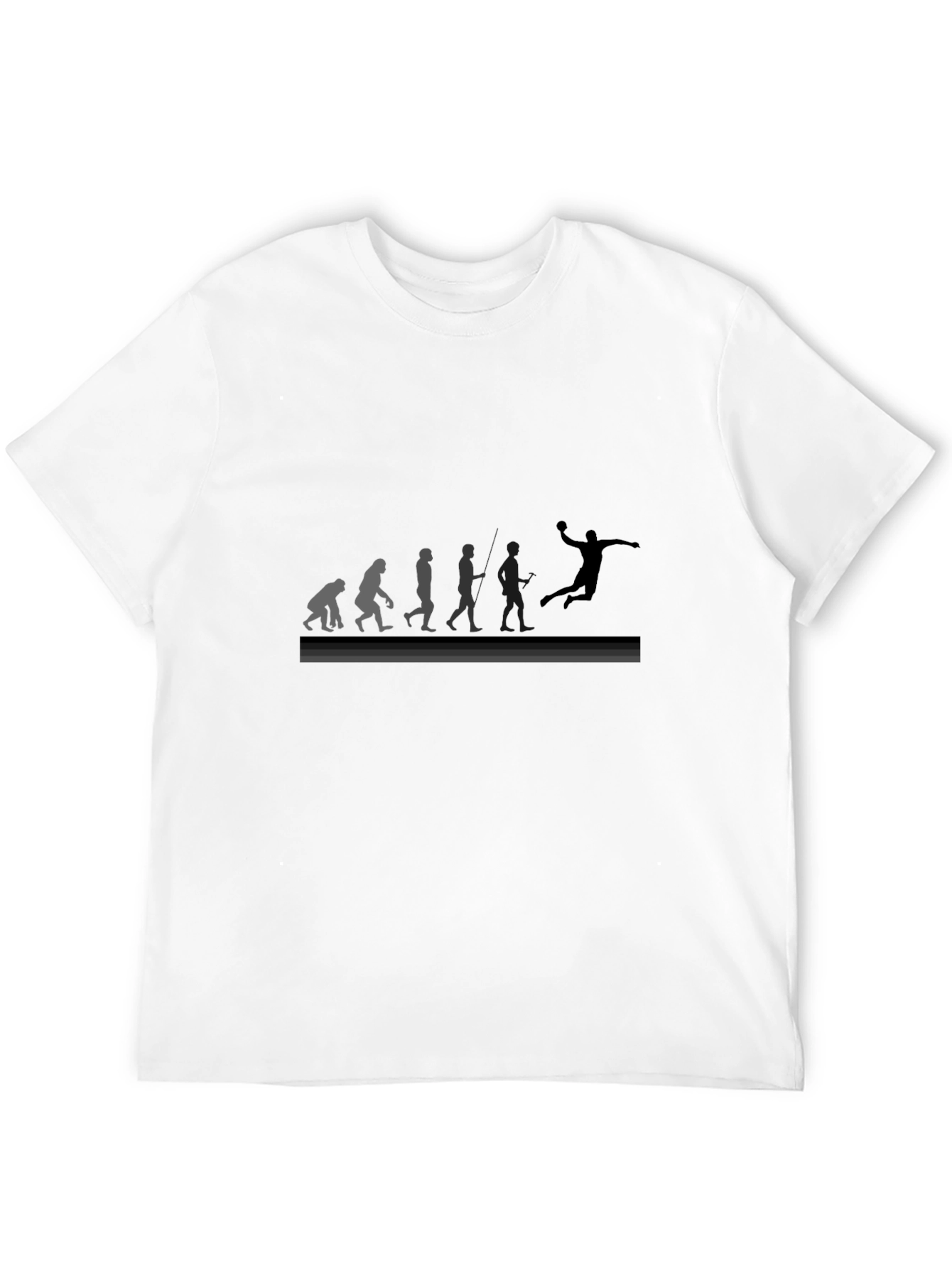 Evolution of Handball Black Graphic Tee
