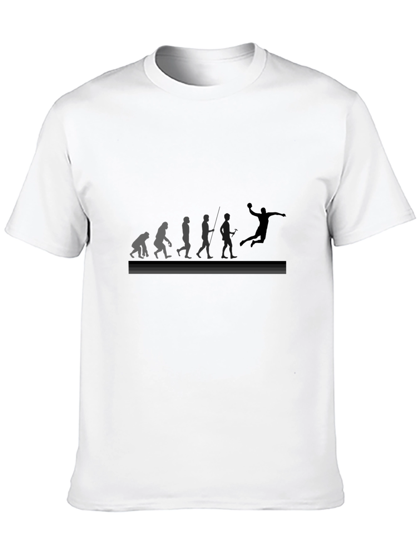 Evolution of Handball Black Graphic Tee