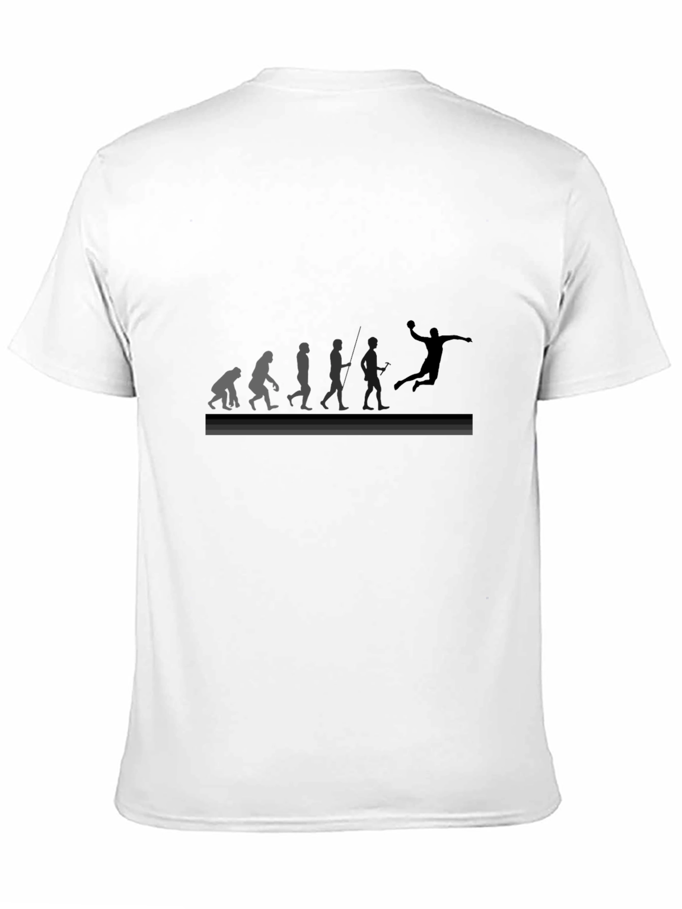Evolution of Handball Black Graphic Tee