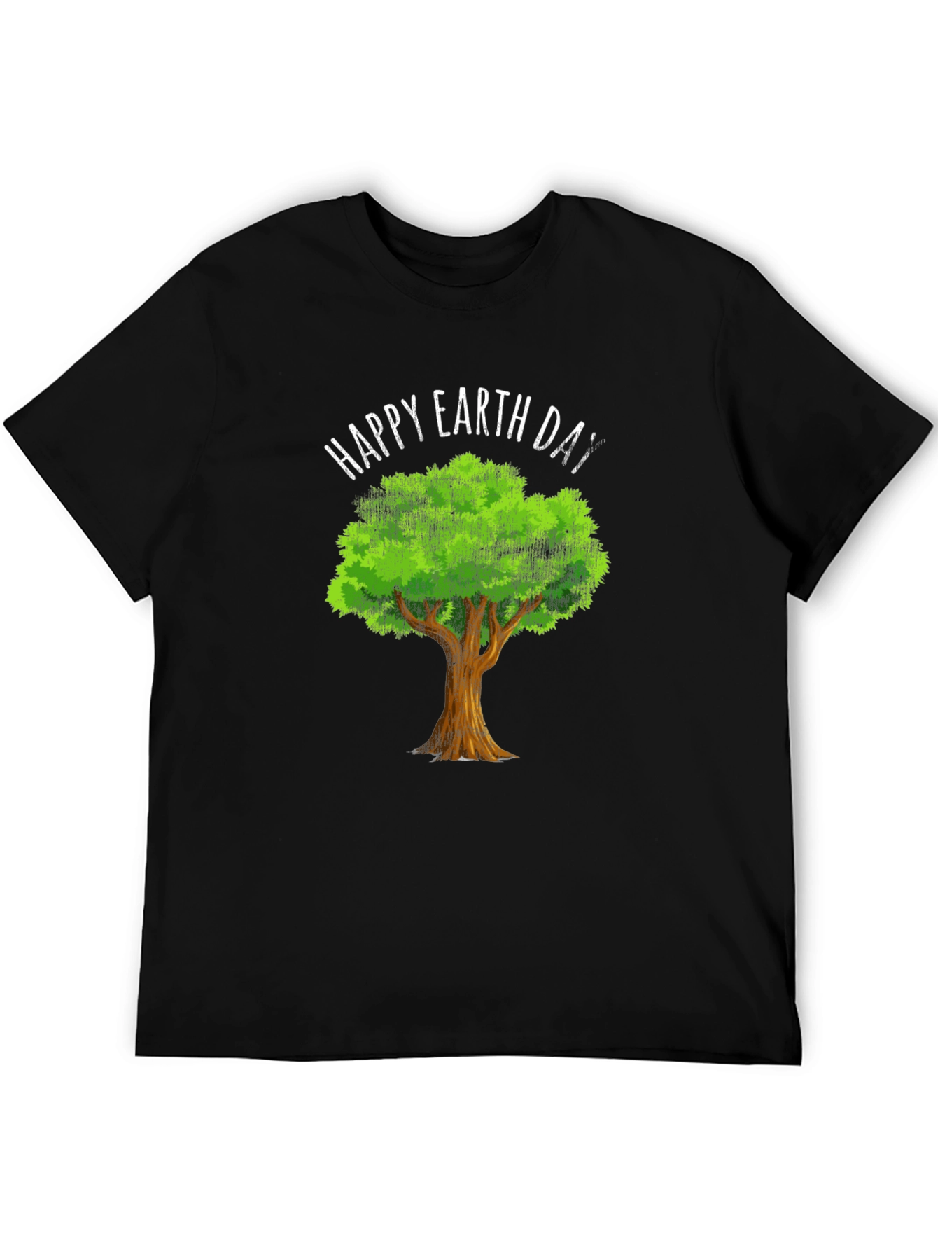 Happy Earth Day Tree Graphic Tee - Eco-Friendly Design