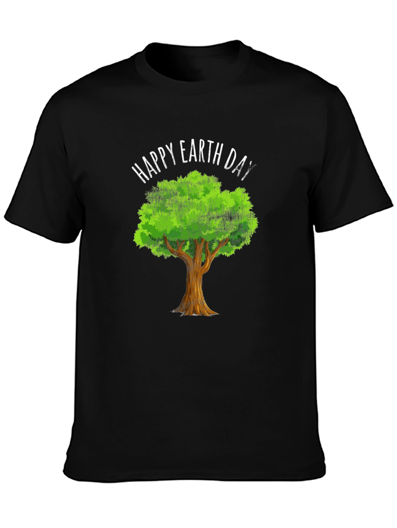 Happy Earth Day Tree Graphic Tee - Eco-Friendly Design