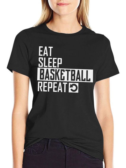 Eat Sleep Basketball Repeat Graphic Tee