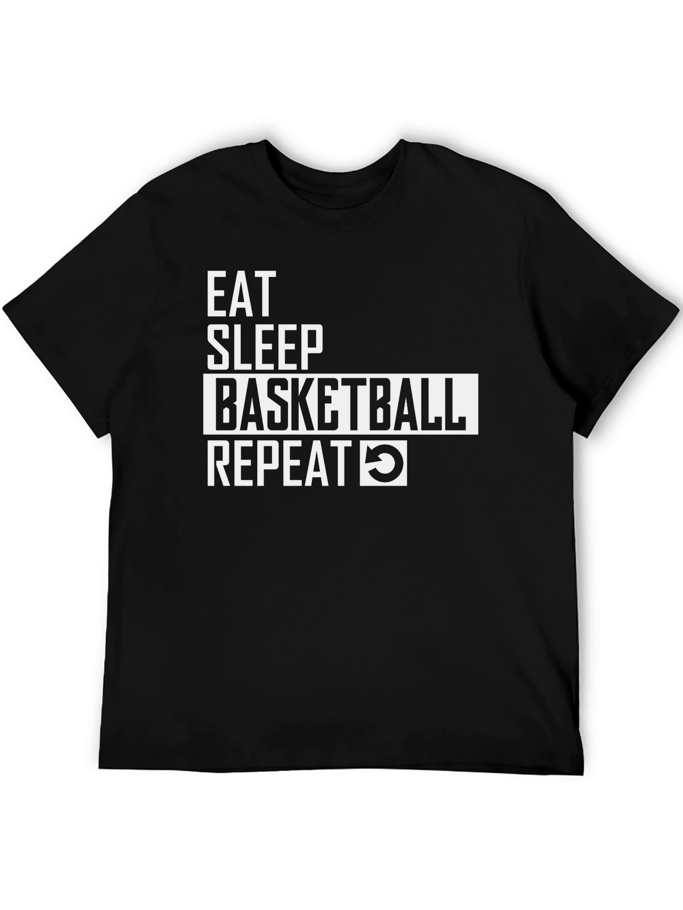 Eat Sleep Basketball Repeat Graphic Tee