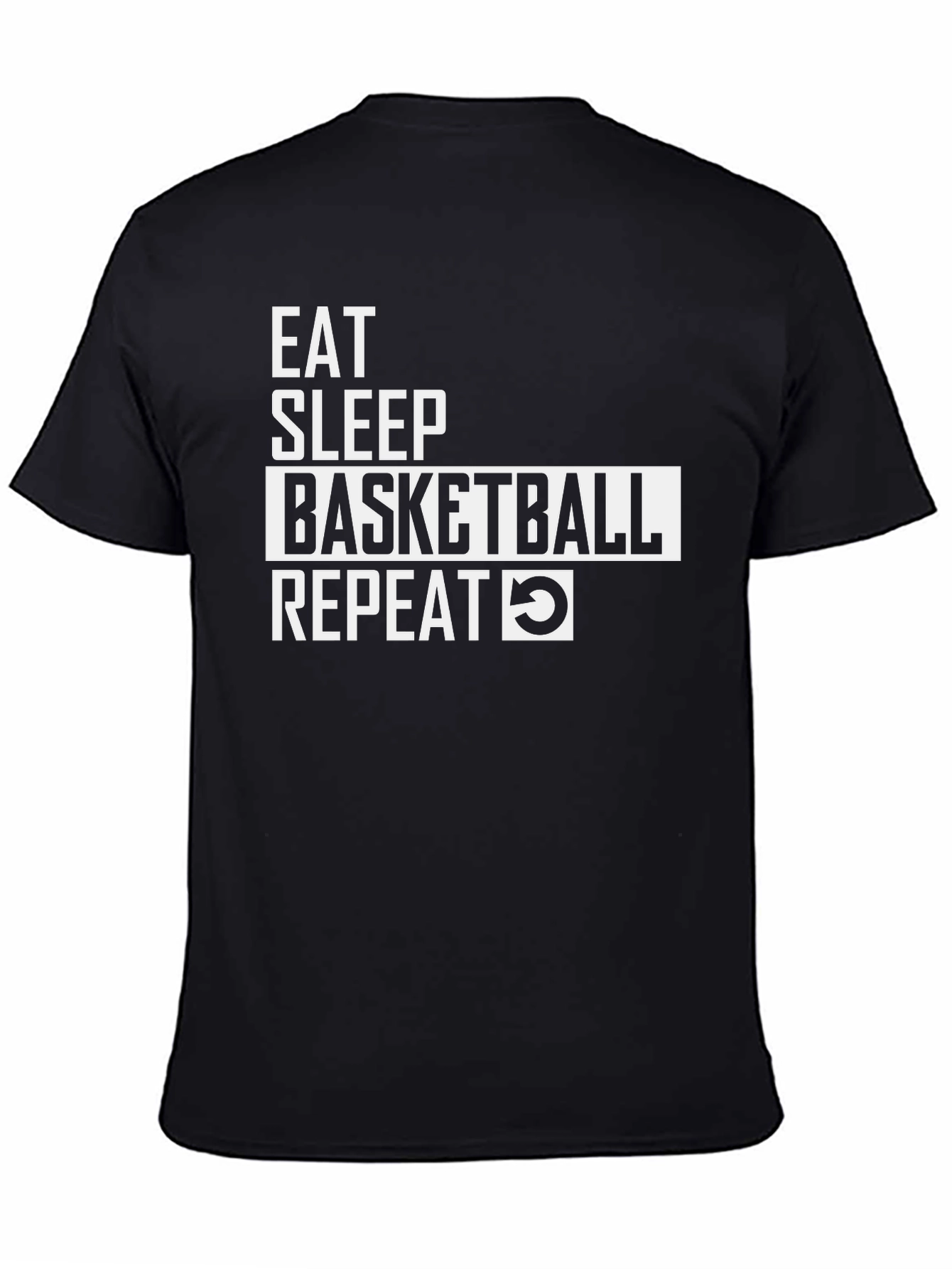 Eat Sleep Basketball Repeat Graphic Tee