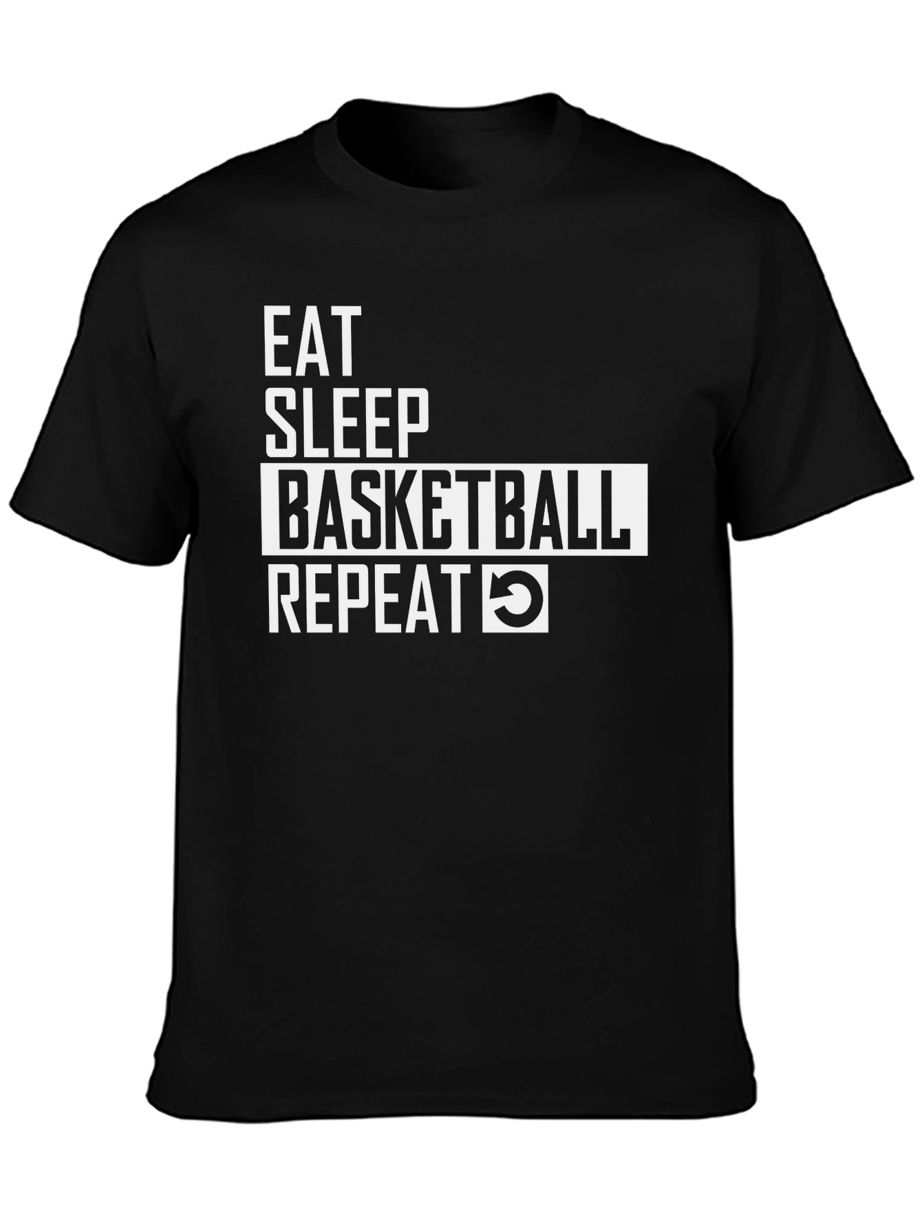 Eat Sleep Basketball Repeat Graphic Tee