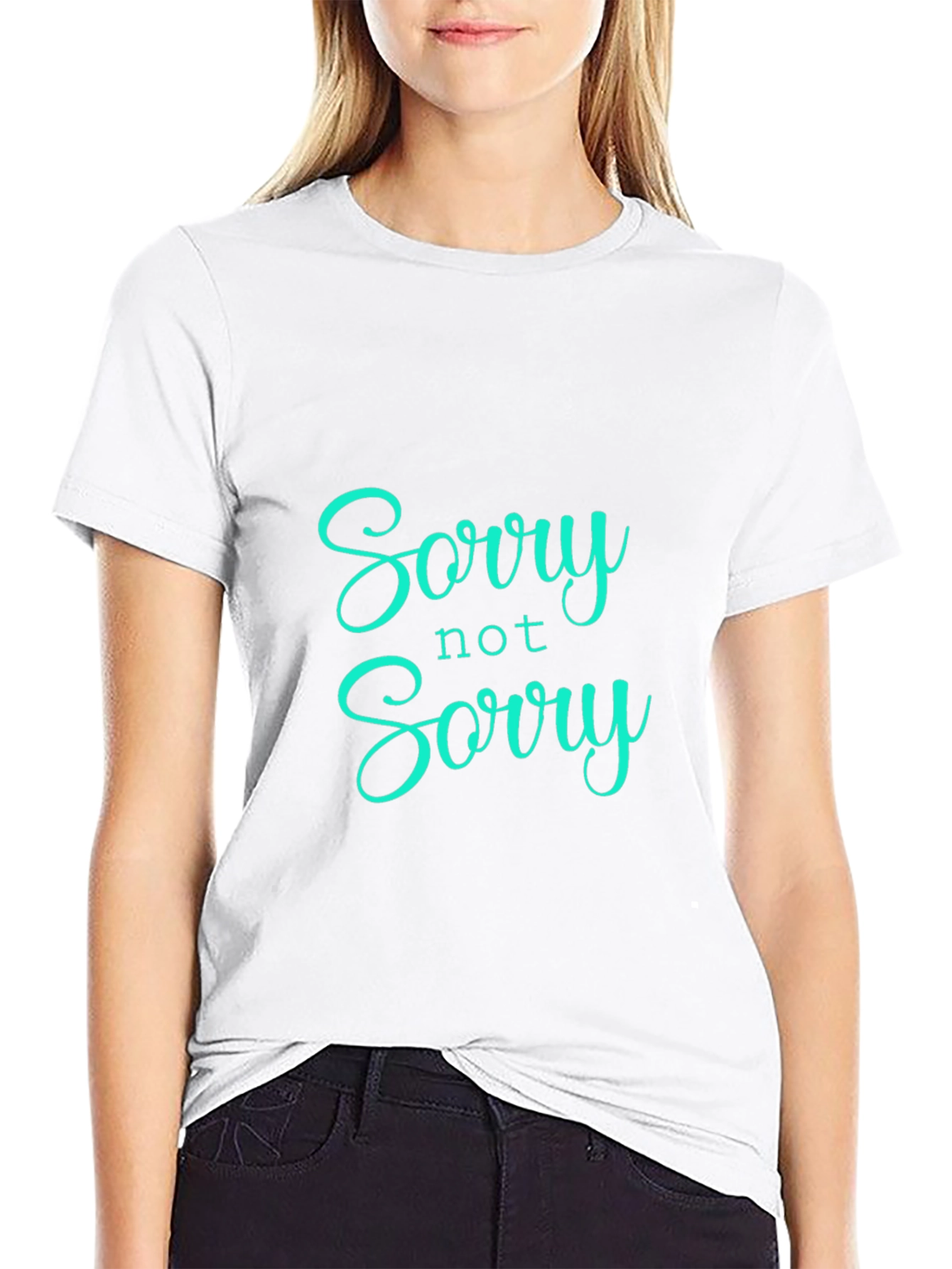 Sorry Not Sorry Black Graphic Tee