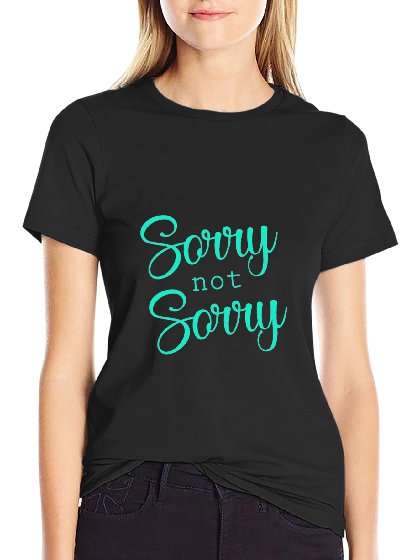 Sorry Not Sorry Black Graphic Tee