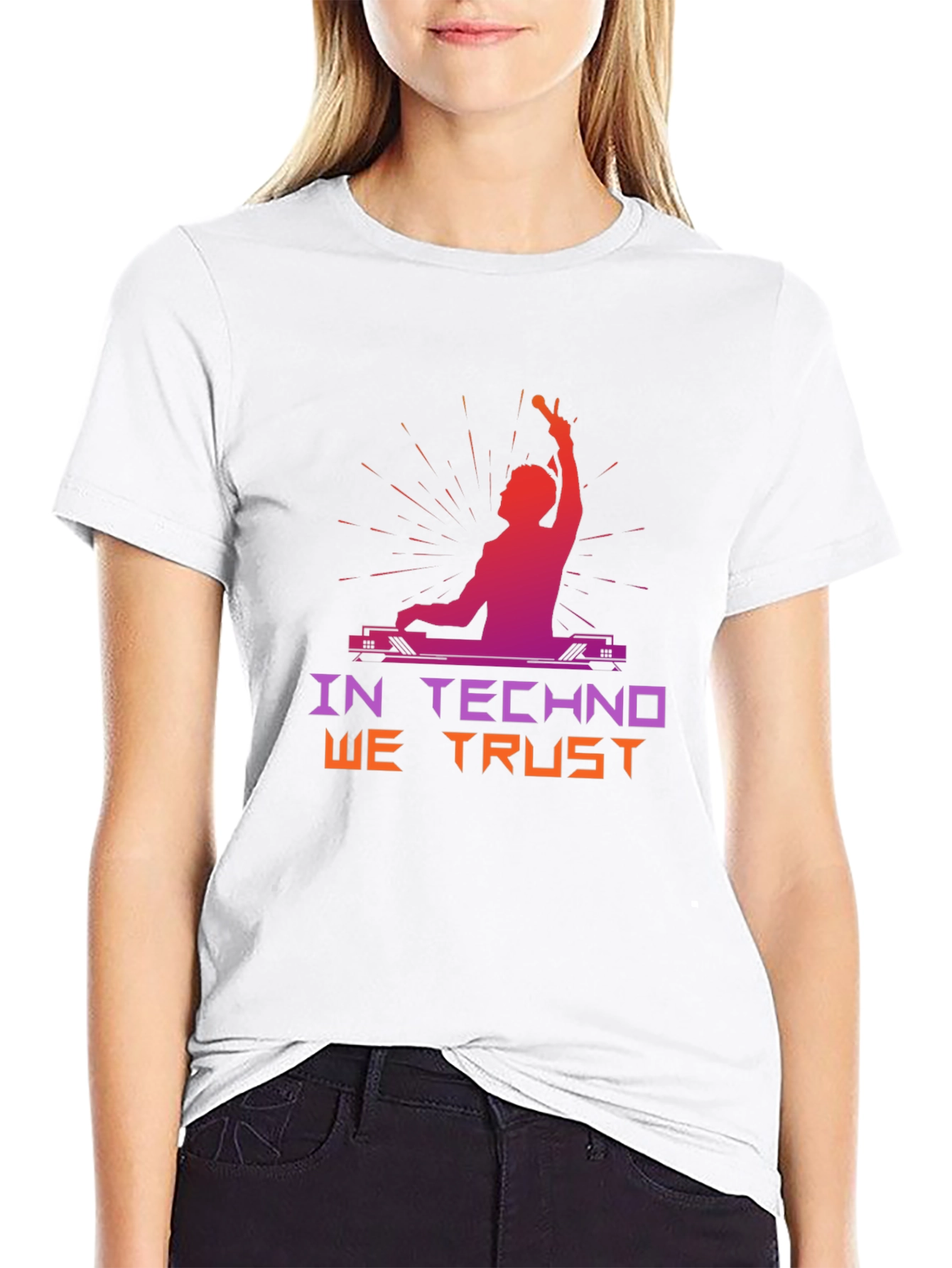 In Techno We Trust Black T-Shirt