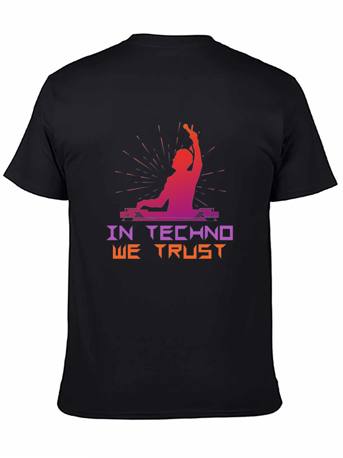 In Techno We Trust Black T-Shirt