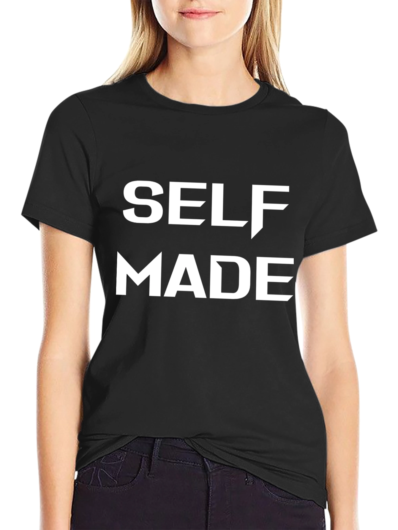 Self Made Black T-Shirt - Bold Statement Tee