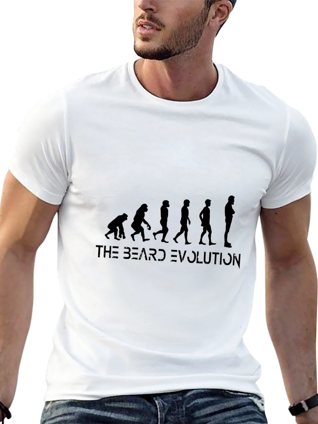 Beard Evolution Black Graphic T-Shirt