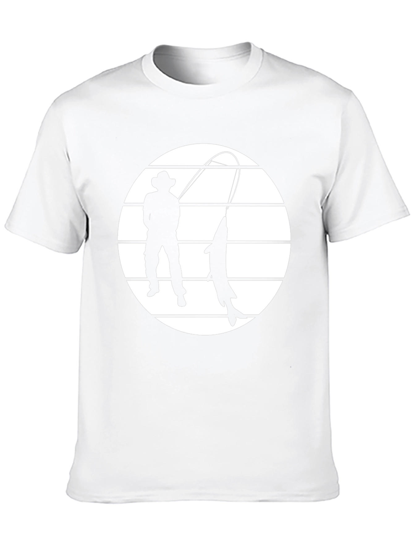 Fisherman Graphic Tee - Black Cotton Shirt