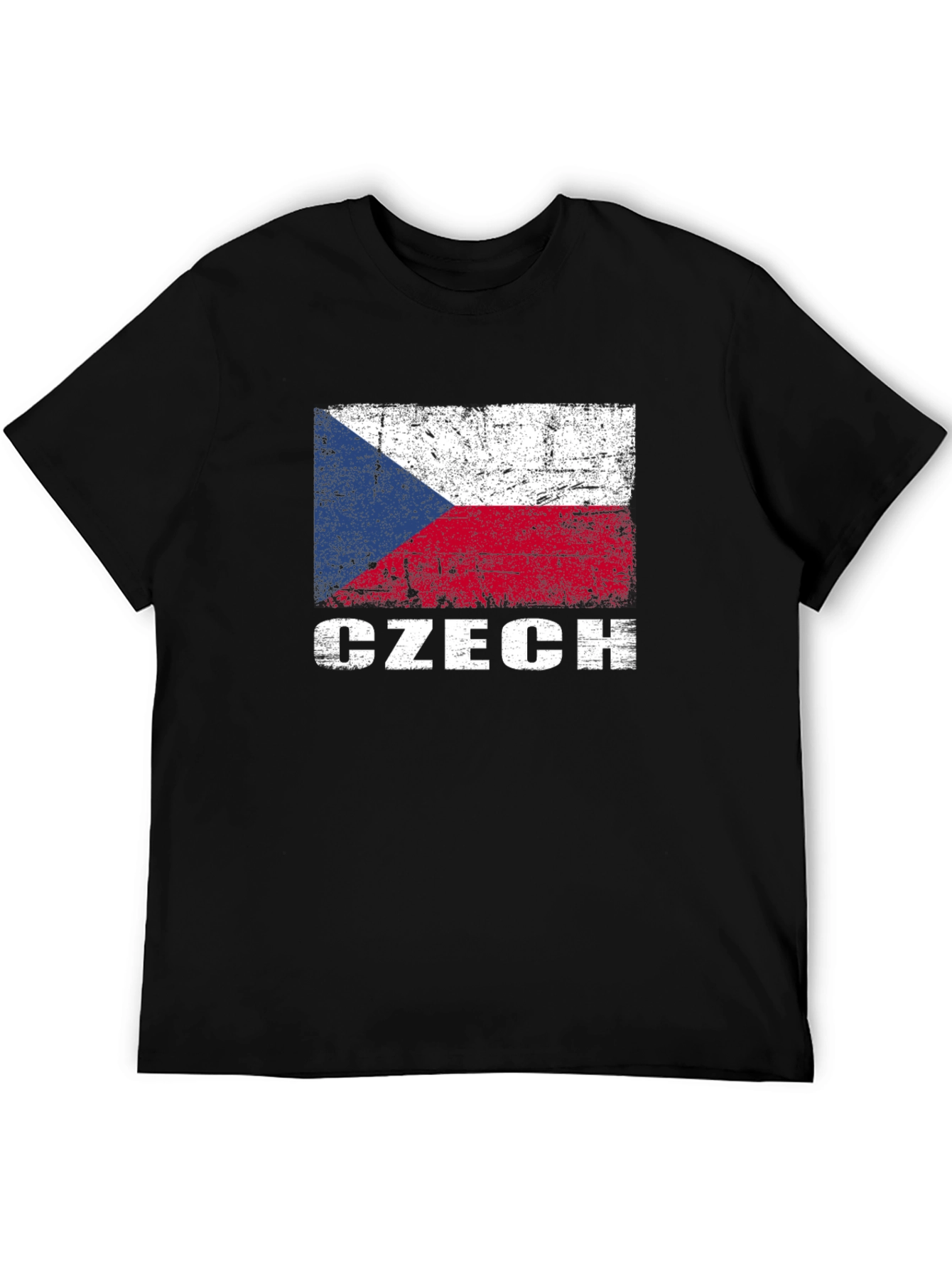 Czech Flag T-Shirt - Distressed Style