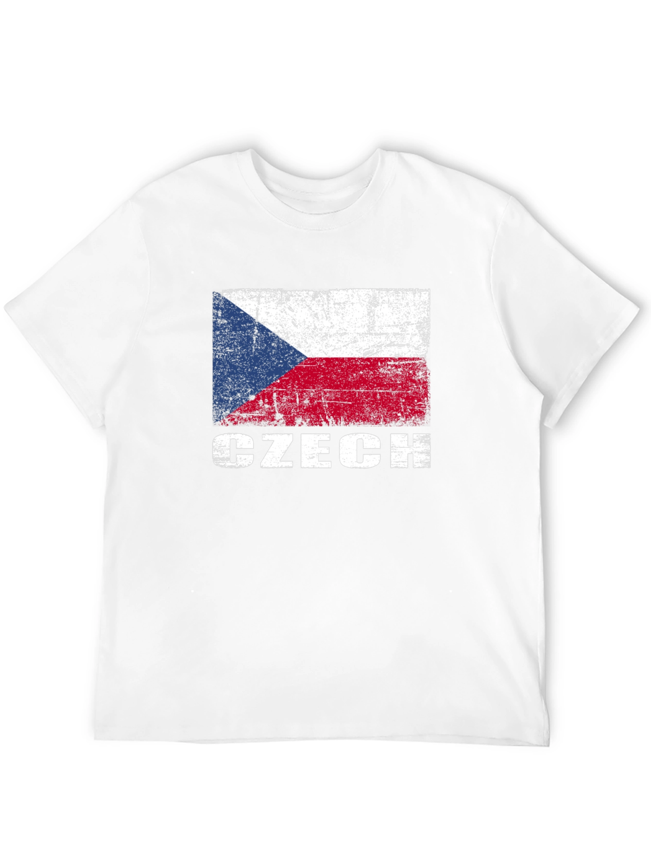 Czech Flag T-Shirt - Distressed Style