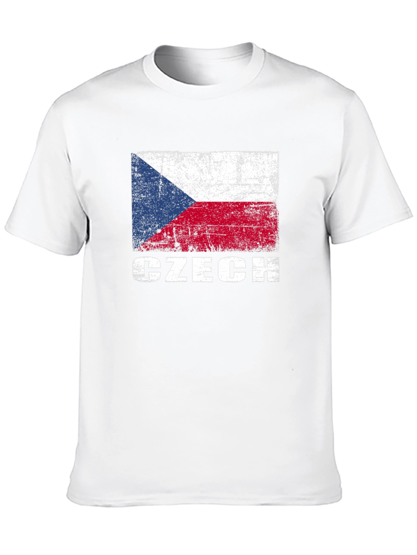 Czech Flag T-Shirt - Distressed Style