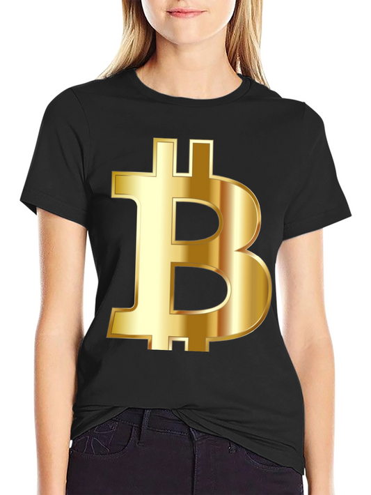 Bitcoin Gold Logo Black T-Shirt